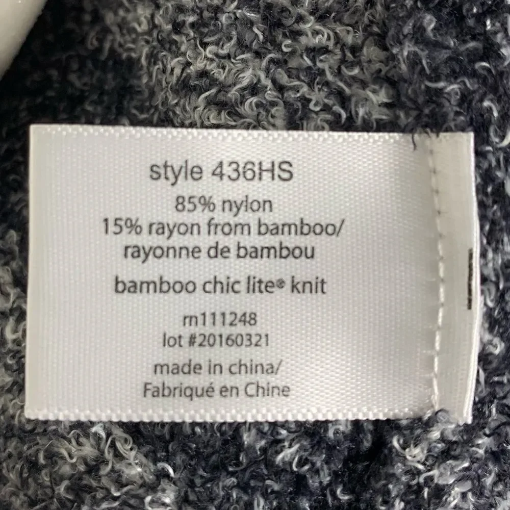BAREFOOT DREAMS Bamboo Chic Lite Knit Calypso grey striped